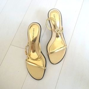 classy strappy heels NWOT